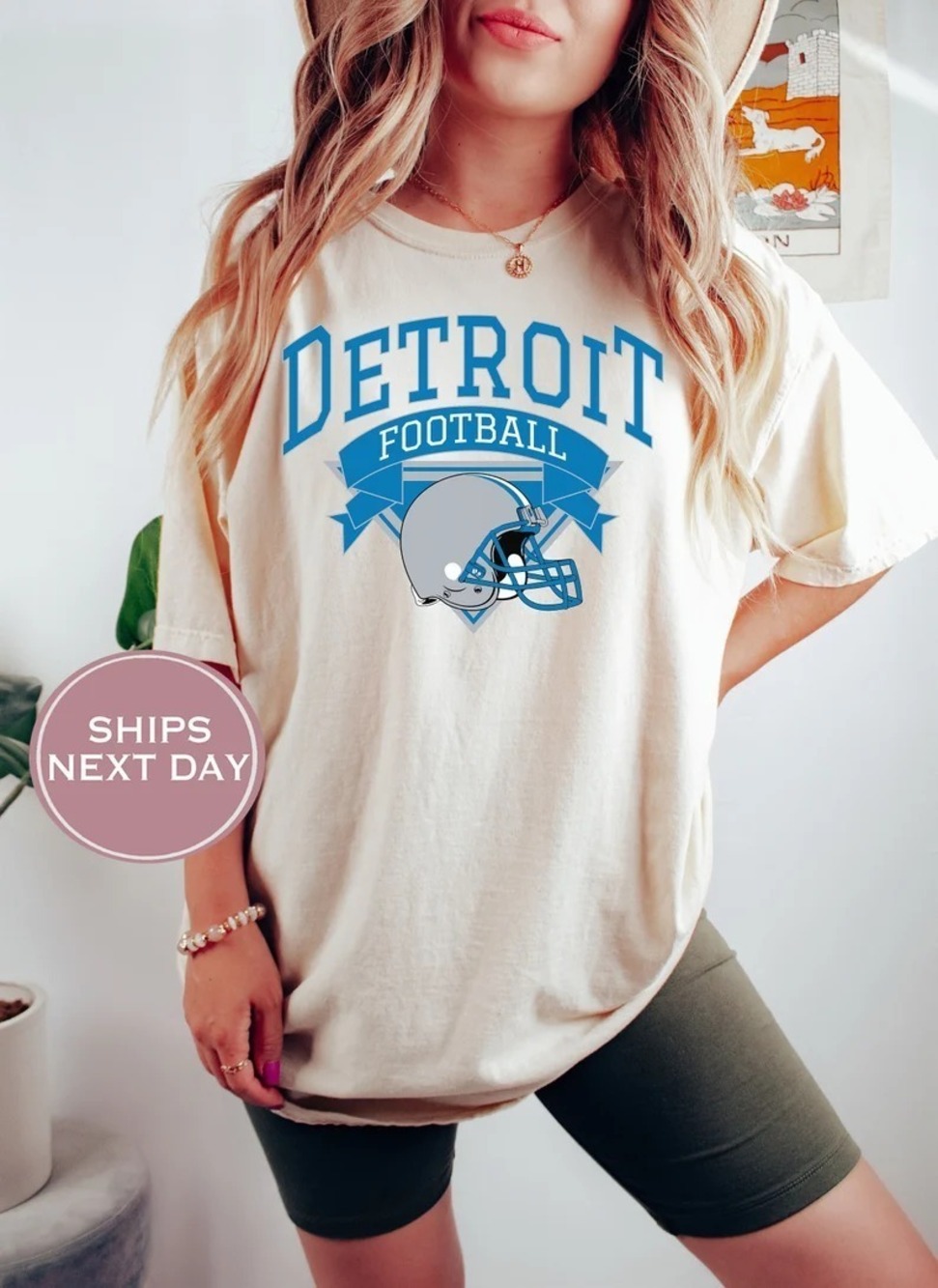 Detroit Football Comfort Colors Retro Shirt Michigan Game Day Tee